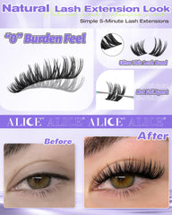 ALICE Flaunt Lash Clusters application rapide à domicile.