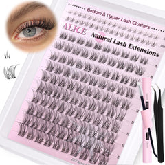 Kit ALICE pour clusters cils avec bande invisible, rendu naturel.