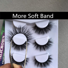 ALICROWN cils faux mink pack 3D volume naturel, style croisé pour look travaillé.