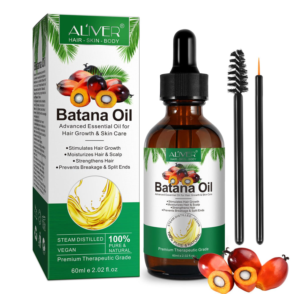 ALIVER Batana Huile pour cheveux: cheveux brillants et nourris après application.