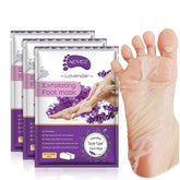 ALIVER masque exfoliant pieds pack 3 lavande, exfoliation en douceur des callosités.
