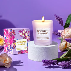 Allemu – bougie lavande, ambiance relaxante et parfum apaisant