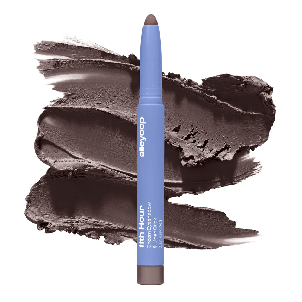 ALLEYOOP 11th Hour waterproof eyeshadow stick close-up for smudge-proof color.