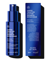 Allies of Skin sérum cuivre-tripeptide-ectoine, flacon hydratant pour peau sèche.