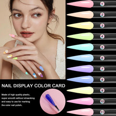 Allstarry tiges échantillon ongles en plastique durable pour démonstration précise.