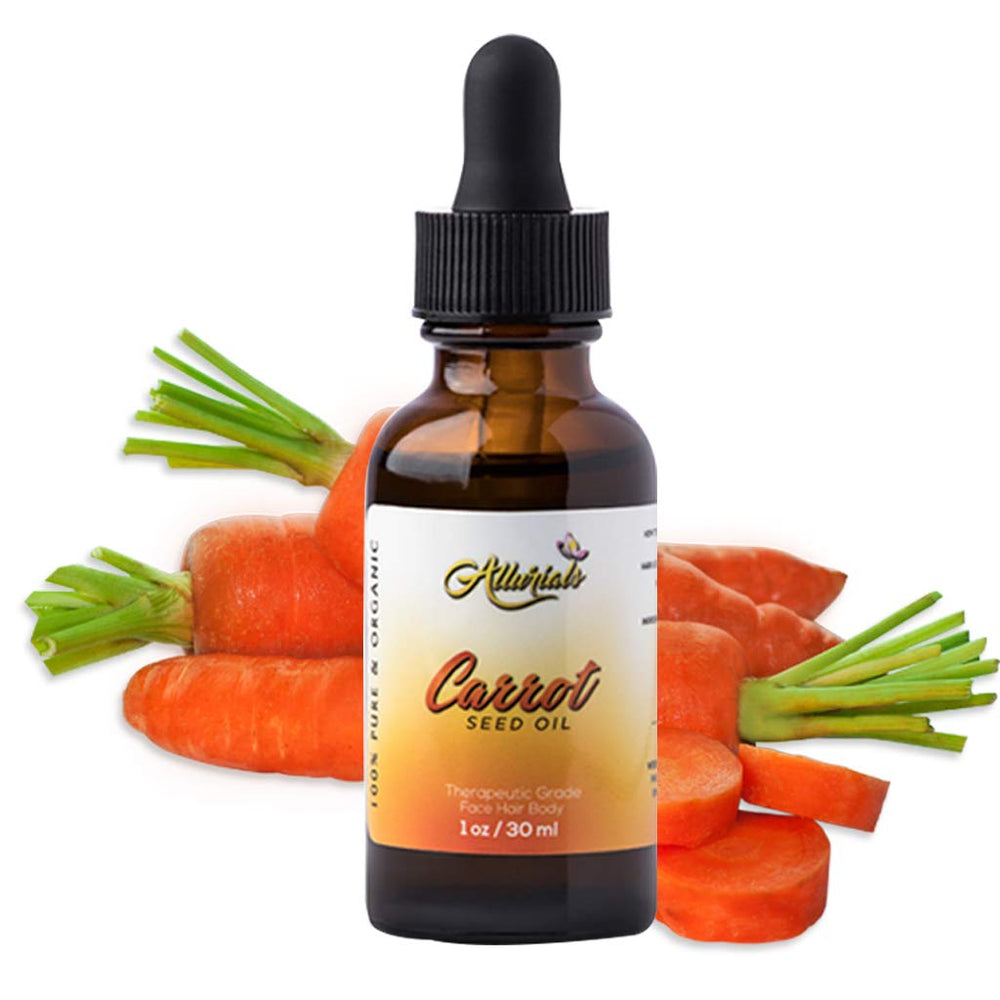 Allurials huile carotte, bouteille pompe, hydratation naturelle pour peau et cheveux