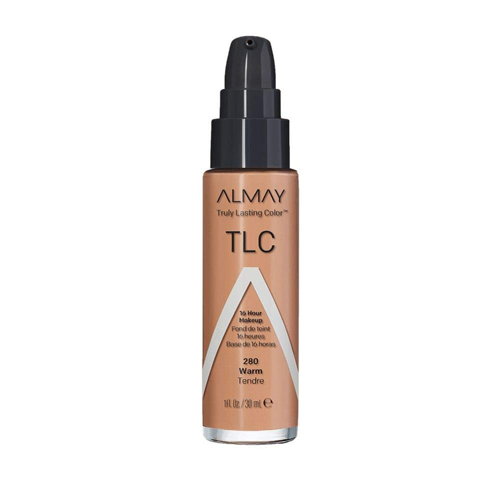 Fond de teint Almay liquide en flacon, application fluide pour fini naturel.