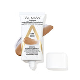 Almay Smart Shade Foundation bouteille-pour, teinte adaptable et fini naturel.