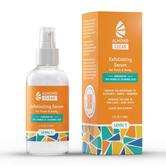 Sérum Almond Clear, bouteille avec pompe pour une application précise et pratique.