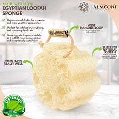 ALMOONI Loofah exfoliation douce – luffa égyptienne pour une peau fraîche.