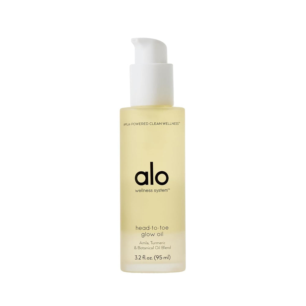 Alo Huile Éclat Tête-à-Pieds — bouteille prête pour hydrater le corps.