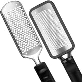 Raspe pédicure ALOCKMA avec surface ondulée en acier inoxydable, efficace sur callosités.