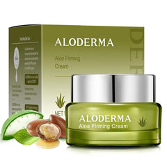 Aloderma Crème Lissante Visage et Cou – Flacon, hydratation instantanée.