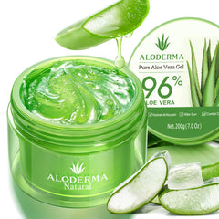 Aloderma Gel d'Aloe Pur dans le flacon, hydratation légère et rapide.