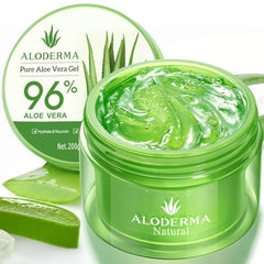 Texture fraîche du gel d'Aloe Pur Aloderma, absorption rapide et non gras.