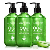 Aloderma Gel Aloé Véra 99% dans flacon pompe, hydratation pratique.