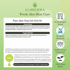 Usage quotidien visage et corps avec Gel Aloé Véra Aloderma.