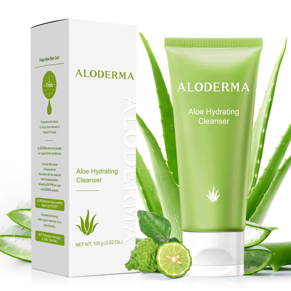 Aloderma Nettoyant Visage Hydratant, bouteille prête à l’emploi pour une peau hydratée