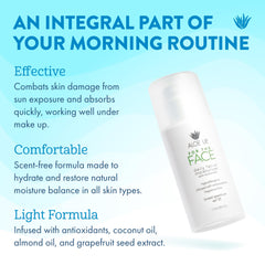 Aloe Up texture légère – absorption rapide sans film gras.