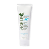Aloe Up SPF50, bouteille visage et corps, hydratation durable et protection UV.