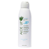 Aloe Up spray visage et corps SPF50, protection pratique et rapide tout au long de la journée