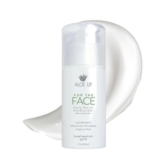Aloe Up flacon visage SPF 25 – hydratation légère et protection solaire.