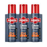 Alpecin Caffeine Shampoo Pack3 Bouteilles – coffret pratique pour cheveux plus épais et volumineux.