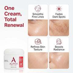 Texture satinée Alpha Skin Care qui glisse facilement et laisse la peau confortable.