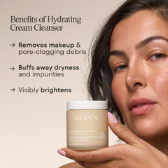 ALPYN Beauté texture crème glacée qui évoque la fraîcheur lors du nettoyage.