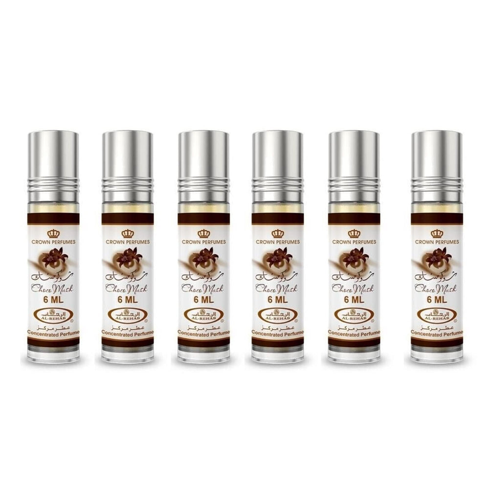 Al-Rehab Choco Musk roller-bouteille : parfum concentré, gourmand vanille-chocolat pour durer