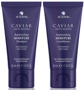 Flacon de shampoing Alterna Caviar Anti-Âge, hydratation en profondeur pour cheveux secs.