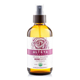 Alteya Organics Eau de Rose visage: bouteille élégante pour rafraîchir et hydrater.