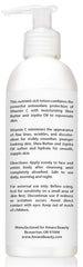 Amara Beauté Lotion Vitamine C peau éclatante et uniforme après application.