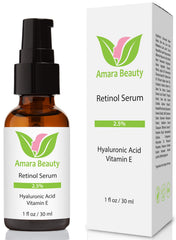 Amara sérum rétinol dans sa bouteille, pour peau plus lumineuse et lisse.
