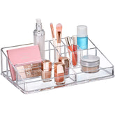 Amazing Abby Tiffany étagère cosmétiques en acrylique transparent pour rangement clair et efficace.