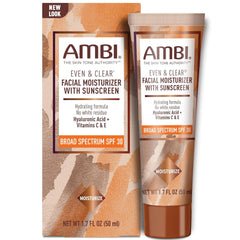 Ambi Even & Clear – flacon SPF 30 pour hydratation et protection quotidiennes