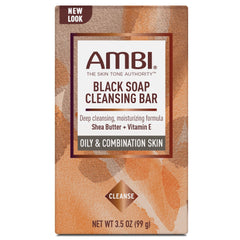 Ambi Savon Noir Karité – mousse douce pour nettoyer en douceur la peau.
