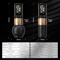 Ambition Ninja Max 280 – grip 34mm léger pour le confort.