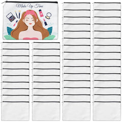 AMDAILY ensemble 50 sacs maquillage canvas sublimation, parfait pour projets bricolage
