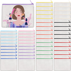 AMDAILY sac maquillage toile avec fermeture éclair colorée, pratique pour le rangement quotidien.