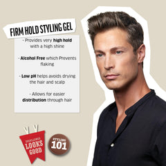 American Crew Gel pour cheveux, application sur cheveux essorés, facilite le coiffage.