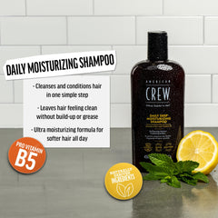 AMERICAN CREW Shampoing pour hommes — mousse lavante douce et soin profond.