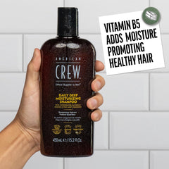 Le Shampoing AMERICAN CREW enrichi de vitamine B5 pour cheveux qui paraissent sains.