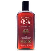 AMERICAN CREW Tea Tree 3-en-1 Shampoing – nettoyage efficace cheveux et peau