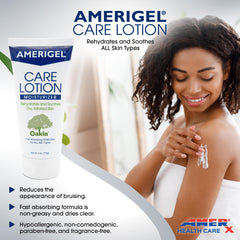AMERIGEL Care Lotion pénétration rapide pour soulager la peau irritée.