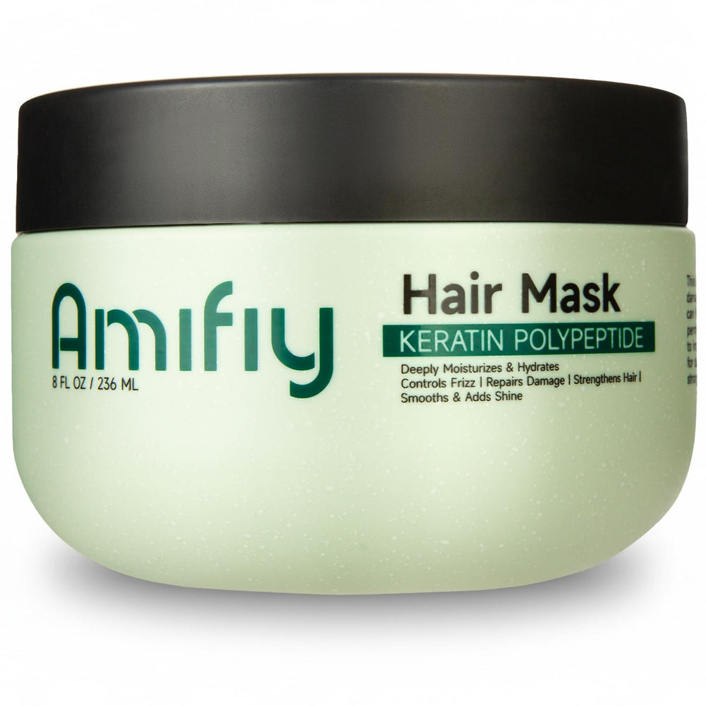 Masque Kératine Amifiy - cheveux brillants et hydratés en profondeur.