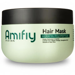 Masque Kératine Amifiy - cheveux brillants et hydratés en profondeur.