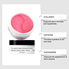 Boîte Amliya 60 patchs yeux hydrogel, rangement pratique et utilisation rapide.