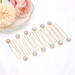 Ensemble Ammei Headpiece de 12 épingles, cristaux réfractifs pour demoiselles d'honneur