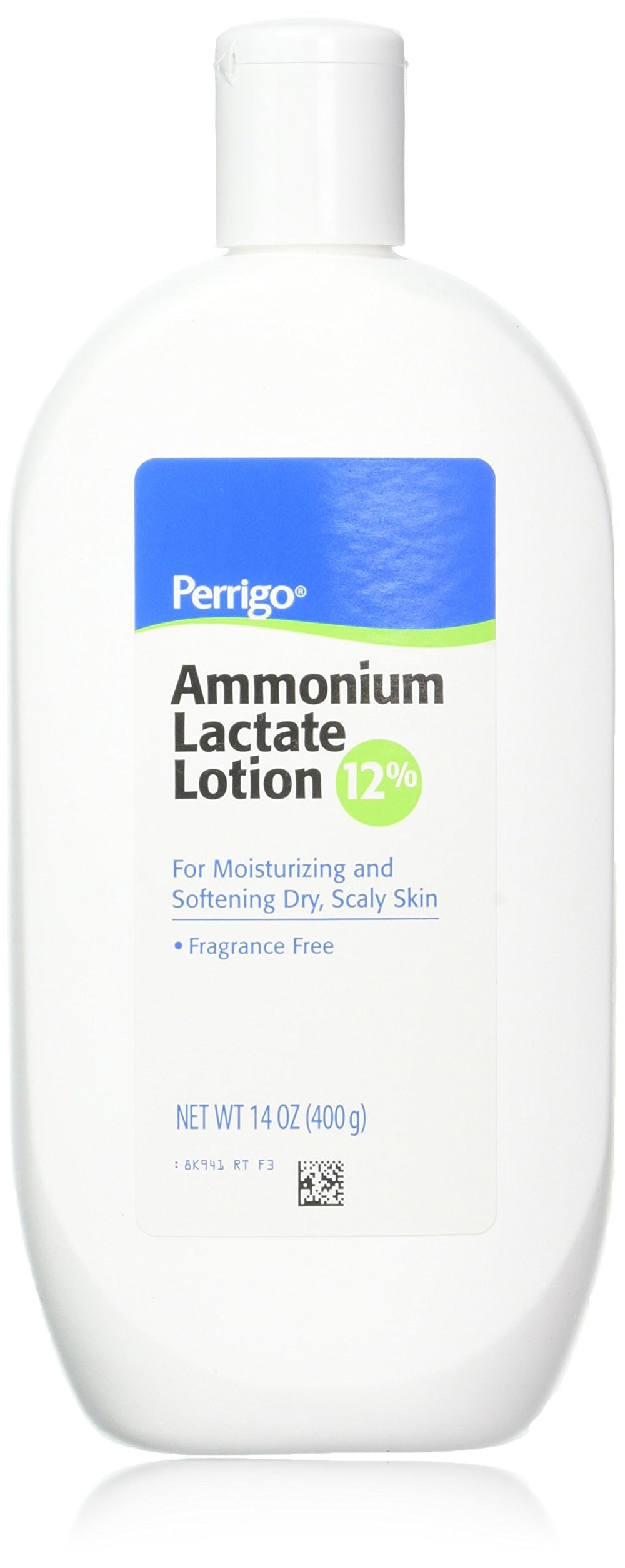 Lotion Ammonium Lactate 12% dans la bouteille à clapet, hydratation pratique.